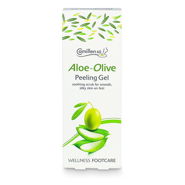 Camillen Aloe Oliv Peeling 100 ml tub och förpackning